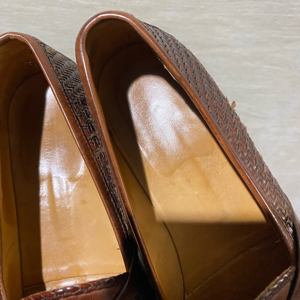 Johnston & Murphy Woven Leather Tassel Loafers - Picture 5 of 8